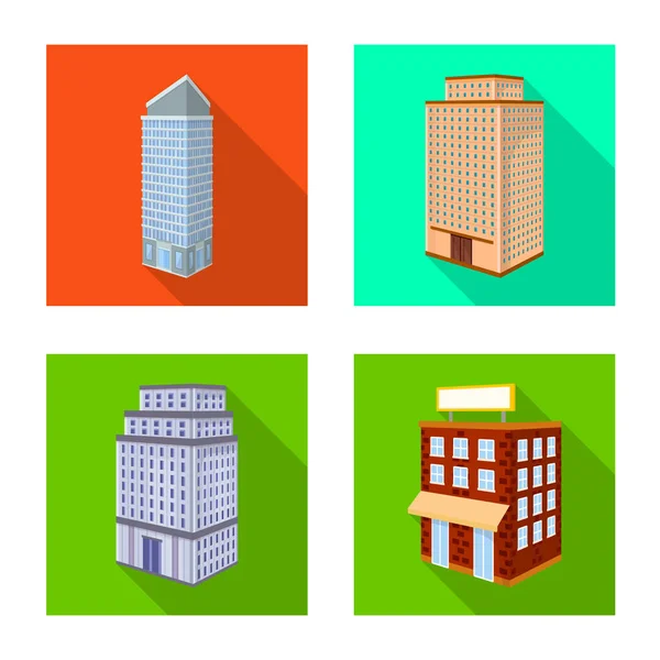 Isolated object of construction and building icon. Set of construction and estate stock symbol for web. — Stock Vector