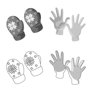 Siluet ve emanet logosu yalıtılmış nesne. Hisse senedi için konfor ve siluet vektör simge kümesi.