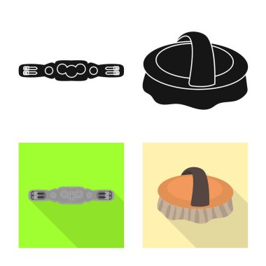 Ekipman ve Binicilik simge vektör Illustration. Web için ekipman ve rekabet hisse senedi simgesi kümesi.