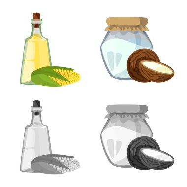 Sağlıklı ve sebze logo vektör Illustration. Sağlıklı topluluğu ve web için tarım hisse senedi simgesi.