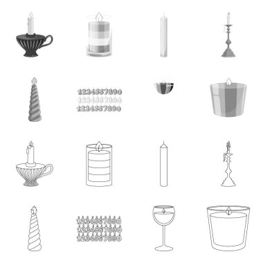 Gevşeme ve alev logo vektör tasarımı. Gevşeme ve hisse senedi için balmumu vektör simge koleksiyonu.