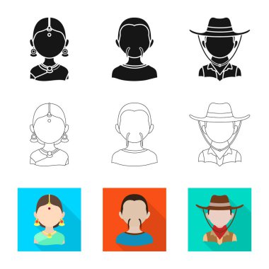 Kopyacı ve yerleşik simge vektör tasarımı. Kopyacı ve kültür hisse senedi simgesi için web topluluğu.