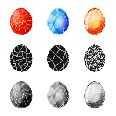 Hayvan ve tarih öncesi simge vektör tasarımı. Hisse senedi için hayvan ve sevimli vektör simge kümesi.