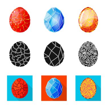 Hayvan ve tarih öncesi simge vektör tasarımı. Hisse senedi için hayvan ve sevimli vektör simge topluluğu.