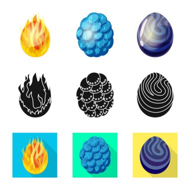 Hayvan ve tarih öncesi sembolü yalıtılmış nesne. Hisse senedi için hayvan ve sevimli vektör simge topluluğu.