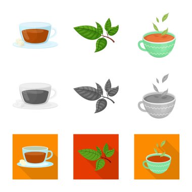 Sağlıklı ve çiçek işareti vektör tasarımı. Web için sağlıklı ve degrade hisse senedi simgesi kümesi.