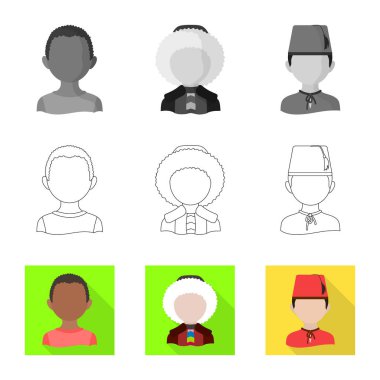 Kopyacı ve ikamet işareti vektör çizimi. Kopyacı ve kültür hisse senedi simgesi için web topluluğu.