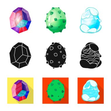 Hayvan ve tarih öncesi simge vektör Illustration. Hayvan ve sevimli hazır vektör çizim topluluğu.