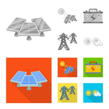 Yenilik ve teknoloji logo yalıtılmış nesne. Yenilik ve doğa hisse senedi simgesi web için set.