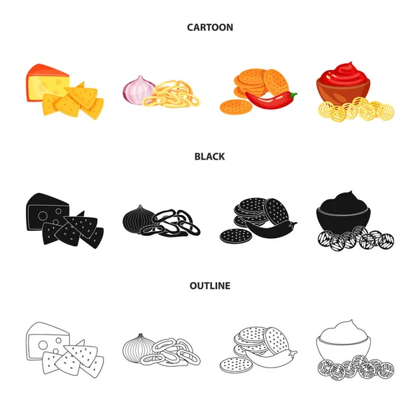 Isolierte Objekt des Geschmacks und saisonin Logo. Geschmackskombination und biologische Vektor-Illustration. — Stockvektor