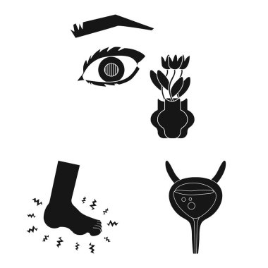 Sağlık ve tıp logo vektör Illustration. Hisse senedi için sağlık ve diyabet vektör simge topluluğu.