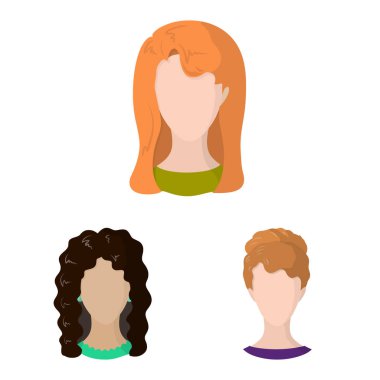 Avatar ve kukla logosu vektör tasarımı. Avatar ve şekil stok vektör çizim seti.