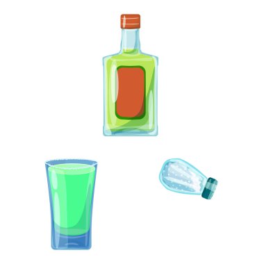 Meksika vektör tasarımı ve tekila logosu. Meksika koleksiyonu ve fiesta stok vektör illüstrasyon.