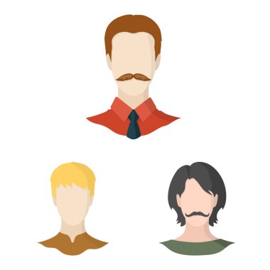 Avatar ve kukla işareti yalıtılmış nesne. Dizi avatar ve şekil hisse senedi simgesi web için.