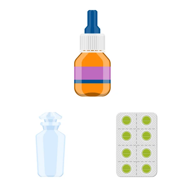 Objeto aislado de la farmacia y el signo farmacéutico. Conjunto de farmacia y salud stock vector ilustración . — Archivo Imágenes Vectoriales