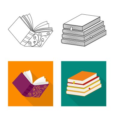 Eğitim ve kapak logo vektör Illustration. Eğitim ve kitabevi hisse senedi vektör çizim koleksiyonu.