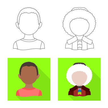 Kopyacı ve yerleşik simge vektör Illustration. Kopyacı ve kültür hisse senedi simgesi için web topluluğu.