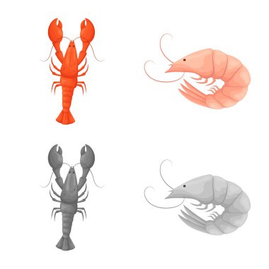 Meze ve okyanus işareti vektör Illustration. Meze koleksiyonu ve hisse senedi için incelik vektör simgesi.