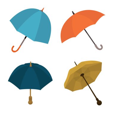 Şemsiye ve yağmur simgesivektör illüstrasyon. Şemsiye ve hava stok vektör illüstrasyon koleksiyonu.