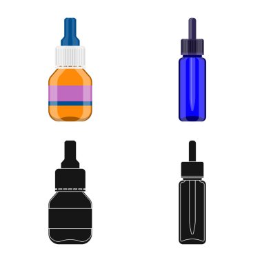 Perakende ve sağlık simge vektör Illustration. Hisse senedi için perakende ve sağlık vektör simge topluluğu.