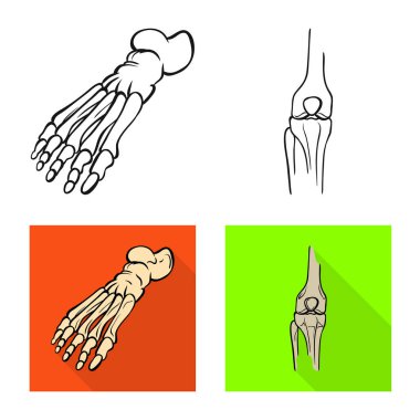 Tıp ve klinik logo yalıtılmış nesne. Tıp ve hisse senedi için tıbbi vektör simge kümesi.