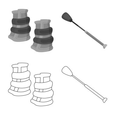 Vektör çizim ekipmanları ve logo sürme. Web için ekipman ve rekabet hisse senedi simgesi kümesi.