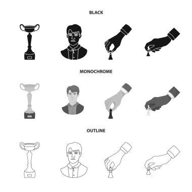 Şah mat ve ince sembolü yalıtılmış nesne. Şah mat ve hedef hisse senedi simgesi web için kümesi.