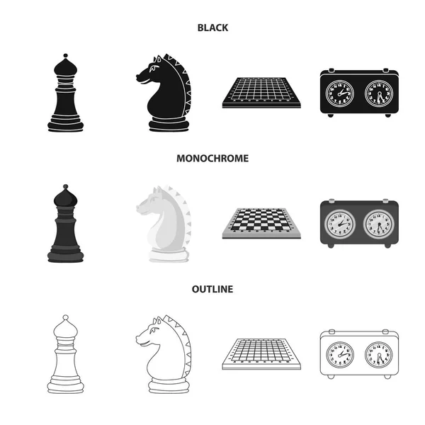 Vector illustration of checkmate and thin sign. Collection of checkmate and target stock vector illustration. — Stock Vector