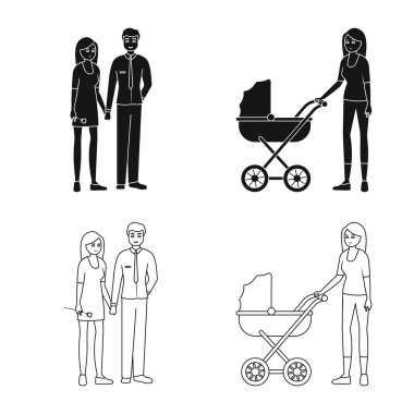 Karakter ve avatar simge vektör tasarımı. Karakter ve portre hisse senedi simgesi için web topluluğu.