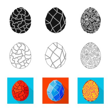 Hayvan ve tarih öncesi logo vektör tasarımı. Web için hayvan ve sevimli hisse senedi simgesi kümesi.