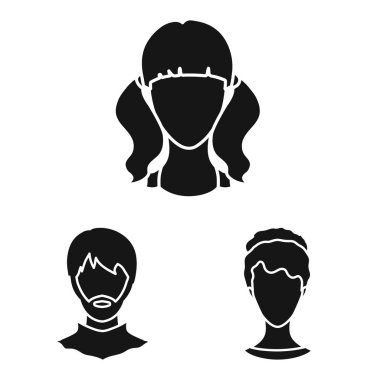 Karakter ve profil logo vektör Illustration. Karakter ve kukla hisse senedi vektör çizim koleksiyonu.