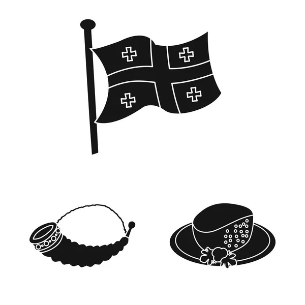 Isoliertes Objekt des Erbes und Symbols der Originalität. Set von Erbe und Traditionen Vektor-Symbol für Aktien. — Stockvektor