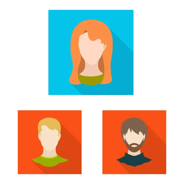 Vector illustration of avatar and dummy icon. Set of avatar and figure vector icon for stock. — Stock Vector