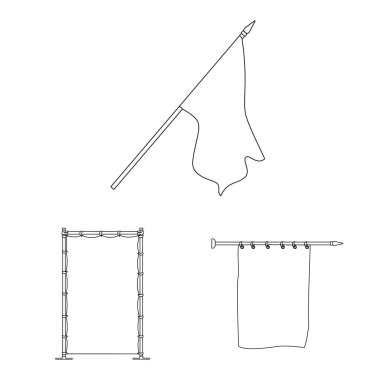 Nesne boş ve tuval logosu izole. Boş toplama ve hisse senedi için tekstil vektör simgesi.