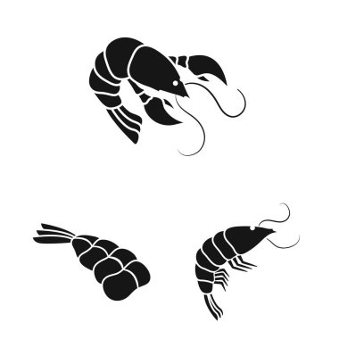 Et ve incelik logosu vektör illüstrasyon. Web için et ve yengeç stok sembolü seti.