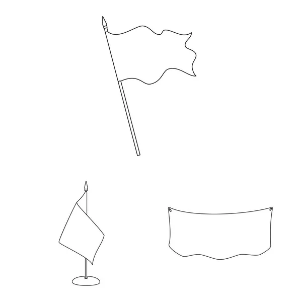 Izolált tárgy üres és vászon szimbólum. Üres és textilállomány-szimbólum beállítása webhez. — Stock Vector