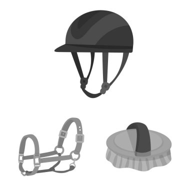 Yarış ve at simgesi izole nesne. Stok lar için yarış ve yarış vektör simgesi seti.