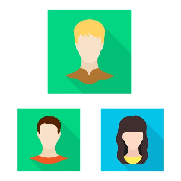 Progettazione vettoriale di avatar e icona fittizia. Set di icone vettoriali avatar e figure per stock . — Vettoriale Stock