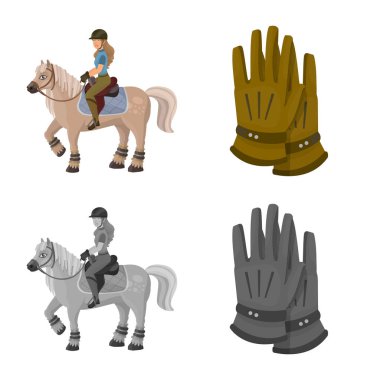 Ekipman ve iz sürme yalıtılmış nesne. Ekipman ve rekabet stok vektör çizim seti.