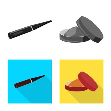 Çöp yalıtılmış nesne ve dur simgesi. Çöp ve alışkanlık hisse senedi vektör çizim topluluğu.