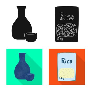 Kırpma ve ekolojik logo yalıtılmış nesne. Kırpma ve hisse senedi için pişirme vektör simgesi ayarla.