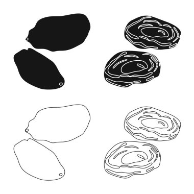 Gıda ve ham işareti vektör çizimi. Gıda ve doğa hisse senedi simgesi için web topluluğu.