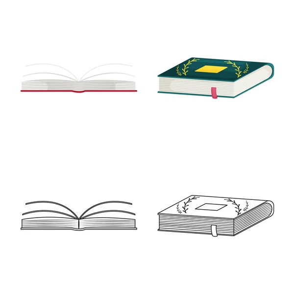 Vektorillustration des Trainings und des Coverlogos. Sammlung von Schulungen und Buchhandlung Vektor-Symbol für Aktien. — Stockvektor