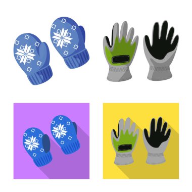 Vektör tasarımı siluet ve güvenlik sembolü. Hisse senedi için konfor ve siluet vektör simge kümesi.