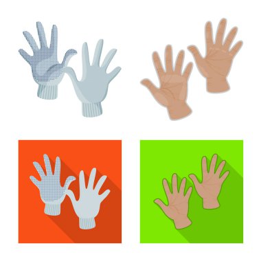 Siluet ve güvenlik logo vektör Illustration. Hisse senedi için konfor ve siluet vektör simge topluluğu.