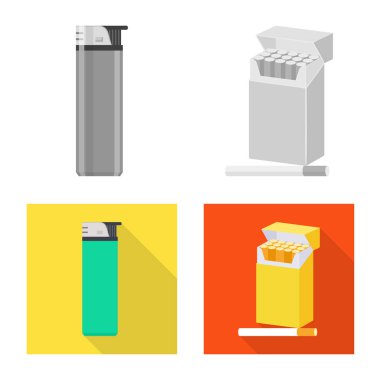 Çöp ve dur işareti vektör tasarımı. Hisse senedi için çöp ve alışkanlık vektör simge topluluğu.