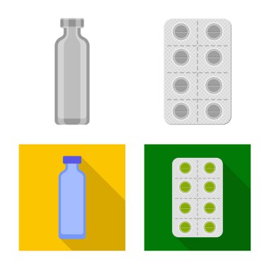 Perakende ve sağlık sembol vektör çizimi. Perakende ve sağlık hisse senedi vektör çizim seti.