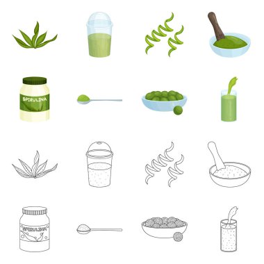 Protein ve deniz simgesi yalıtılmış nesne. Protein ve web için doğal hisse senedi simgesi.