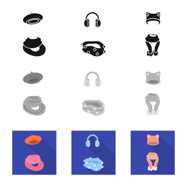 Giysi ve doku yalıtılmış nesne simgesi. Giysi koleksiyonu ve hisse senedi için hava vektör simgesi.