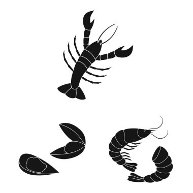 Pazar ve deniz logo vektör tasarımı. Hisse senedi piyasası ve deniz vektör simgesi topluluğu.